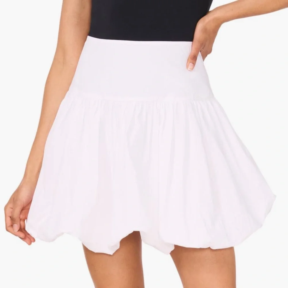 NWT 1. State Cream Ruffle Hem Skirt w/ Pockets